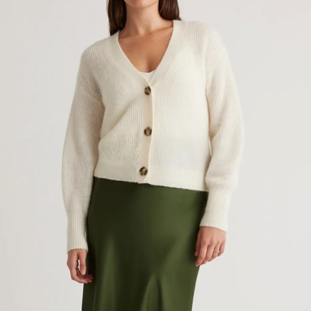 Quince Baby Alpaca cropped Cardigan